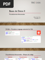 Procedimientos Almacenados Oracle SQL