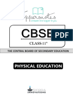 CBSE 11th Sample Physical Education