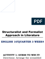 Formalism and Structuralism