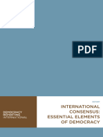 International Consensus Essential Elements of Democracy