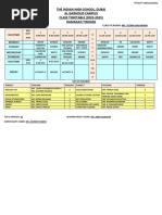 The Indian High School, Dubai Al Garhoud Campus CLASS TIMETABLE (2022-2023) Ramadan Timings