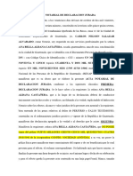 Acta Notarial de Declaracion Jurada - Reclamo de Seguro Confío