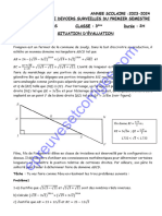 Mathematiques 3eme 1er Devoir Du 1er Semestre 2023-2024 Ceg Goho - Abomey