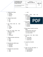 Soal Ujian Aqidah Akhlak Kelas 1