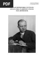 Sonata Nº2 para Clarinete. Paul Hindemith. Análisis Técnico y Biográfico.