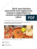 Muito Fácil - Sem Farinha, Essa Torta Com Tapioca Na Massa e Cogumelos No Recheio Surpreende Pelo Sabor - TudoGostoso