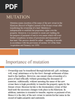 Mutation Land Law