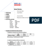 Informe Técnico J. Baldeon Weg 11KW 230V 3520RPM