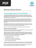 Bas2 Training Requirements For Food Handlers