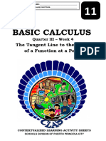 Basic Calculus - q3 - CLAS4 - The Tangent Line To The Graph of A Function at A Point