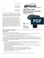 UCL-520 Two-Wire Ultrasonic Level Transmitter Owner's Manual