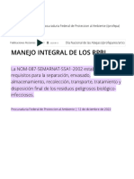 MANEJO INTEGRAL de LOS RPBI - Procuraduria Federal de Proteccion Al Ambiente - Gobierno - Gob - MX