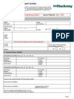 Nursery Application Form