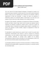 Teorías Sobre La Ineficiencia Del Transporte Público