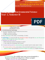 Environmental Hydrology (Ensc253)