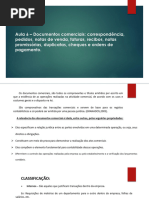 Aula 6 - Documentos Comerciais de Transações Imobiliarias