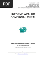 Avaluo Comercial Rural Lote Nro. 1 Acueducto