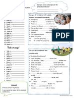 Present Continuous With Action Verbs