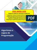 Resolução - (032) 98482-3236 - Roteiro de Aula Prática - Algoritmos e Lógica de Programação