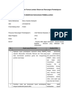 Lampiran 4. LK 3 Contoh Format Lembar Observasi Rancangan Pembelajaran