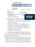 Rapport Mensuel Des Activites Realisees