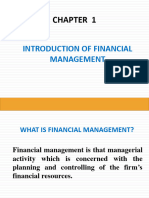 Nature of FM & Role of CFO