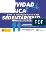 Ministerio de Sanidad. Actividad Física para La Salud y Reducción Del Sedentarismo. Recomendaciones para La Población (Actualización 2022)