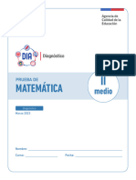 Prueba Matematica Diagnostico 2023 II Medio