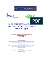 La Filiere Biomasse: Etat Des Lieux Et Valorisation Energetique