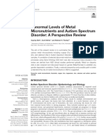 Abnormal Micronutriment Levels ASD