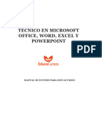 LIBRO Tecnico en Microsoft, Office, Word, Excel y Powerpoint