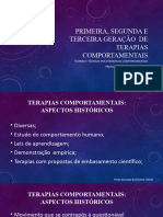 AULA 01 Primeira, Segunda e Terceira Geração de Terapias Comportamentais