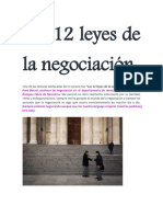 Las 12 Leyes de La Negociacion