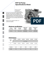 RVP 20 Pump Specifications Sheet