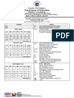 School Calendar and Activities