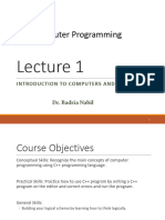 Programming Lecture 1