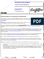 Spanish Espaã Ol Tutorial Manual Guia Articulo Phpmyadmin PHP Mysql Desarrollo Paginas Carixma Ismael Caballero Web Internet