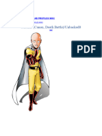 Saitama (Canon, Death Battle) /unbacked0: Character Stats and Profiles Wiki Character Stats and Profiles Wiki