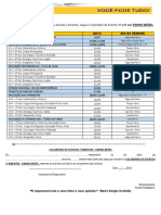 Calendário Bimestral 3º Bimestre 1º e 2º Bimestre