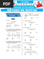 Metodo de Ruffini para Segundo Grado de Secundaria