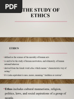 Topic 1 - The Study of Ethics - Group 1