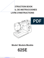 Janome 625E Sewing Machine Instruction Manual