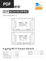 Manual de Utilizare Releu Wireless 4 Canale SONOFF 4CH PRO R3