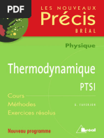 Thermodynamique - 1re Année - PTSI - Precis