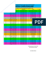 Jadwal Shalat Tarawih