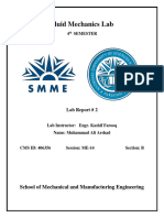 Fluid Mechanics Lab Report 2 Ali