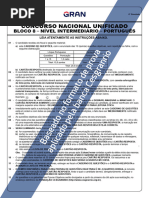 Cnu 6 Simulado Bloco 8 Nivel Intermediario 15 Questoes Redacao Pos Edital 2403185400m Folha de Respostas