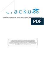 English Grammar Quiz Questions With Answers PDF