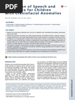 Evaluation of Speech and Resonance For Children With Craniofacial Anomalies