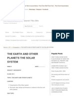 THE EARTH AND OTHER PLANETS THE SOLAR SYSTEM - Edu Delight Tutor